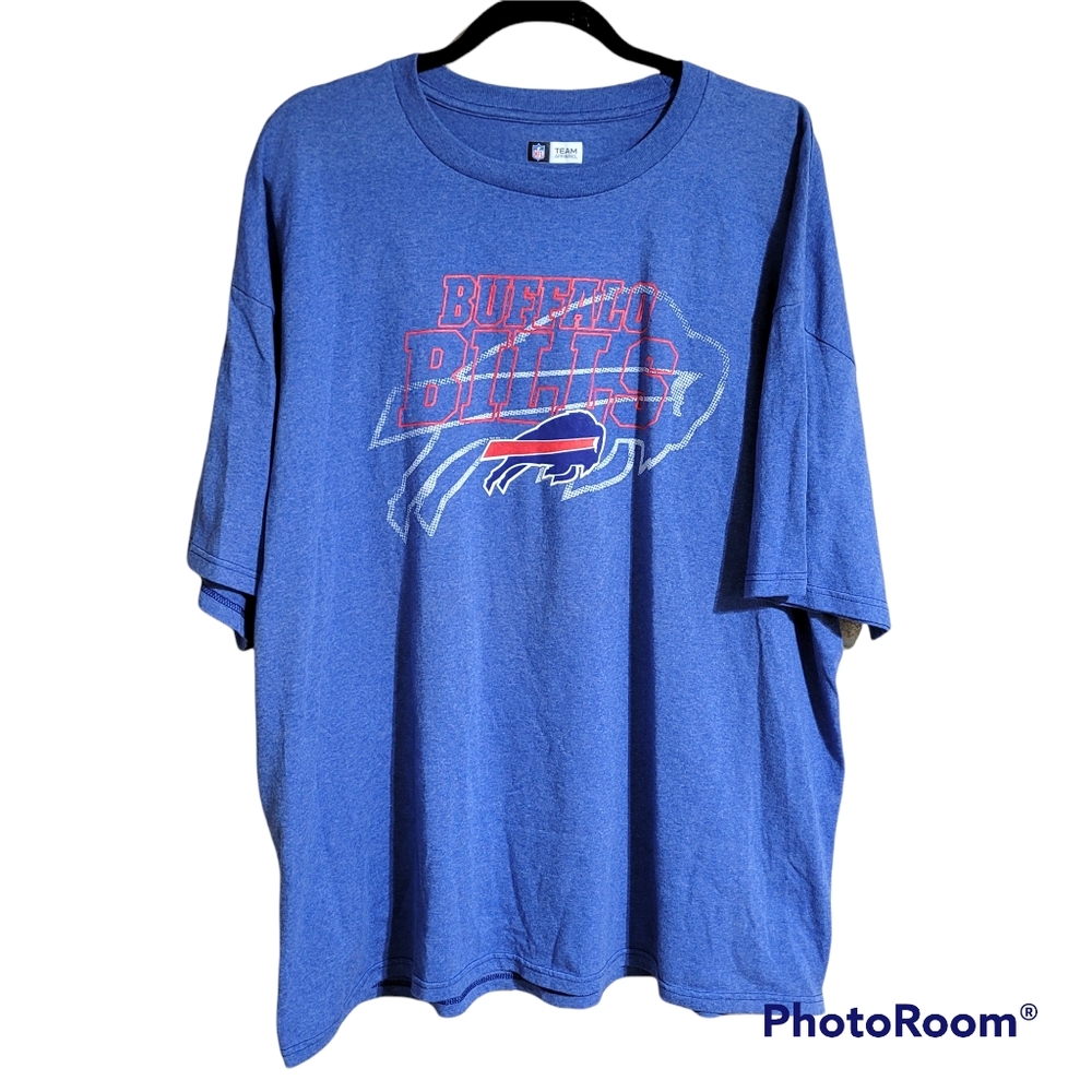 Last chqnce NFL Team Apparel Buffalo Bills Football Blue Graphic Mens Tshirt 3XL